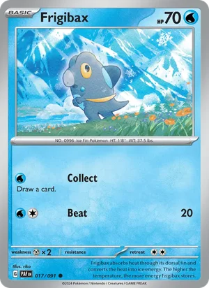 Frigibax Paldean Fates Pokémon TCG Common 017