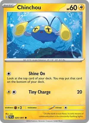 Chinchou Paldean Fates Pokémon TCG Common 020
