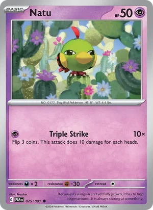 Natu Paldean Fates Pokémon TCG Common 025