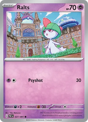 Ralts Paldean Fates Pokémon TCG Common 027