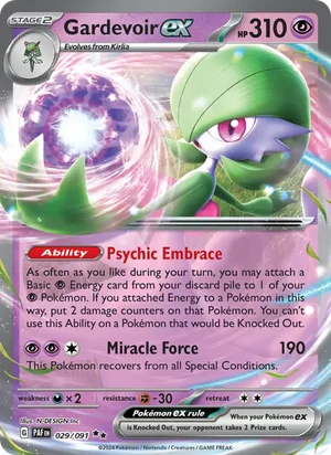 Gardevoir ex Paldean Fates Pokémon TCG Double Rare 029