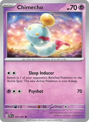 Chimecho Paldean Fates Pokémon TCG Common 030