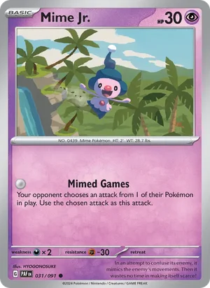 Mime Jr. Paldean Fates Pokémon TCG Common 031