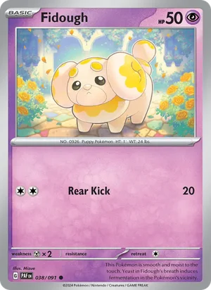 Fidough Paldean Fates Pokémon TCG Common 038