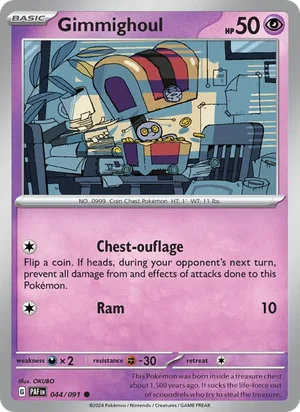 Gimmighoul Paldean Fates Pokémon TCG Common 044