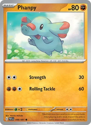 Phanpy Paldean Fates Pokémon TCG Common 048