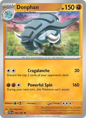 Donphan Paldean Fates Pokémon TCG Uncommon 049