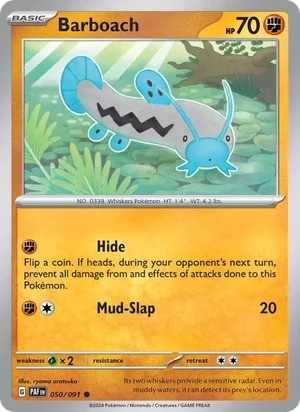 Barboach Paldean Fates Pokémon TCG Common 050