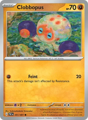 Clobbopus Paldean Fates Pokémon TCG Common 051
