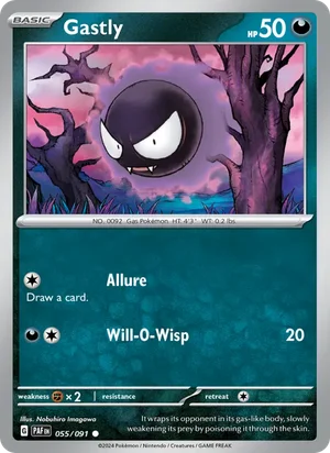 Gastly Paldean Fates Pokémon TCG Common 055
