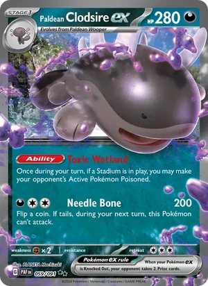 Paldean Clodsire ex Paldean Fates Pokémon TCG Double Rare 059