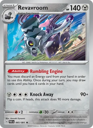 Revavroom Paldean Fates Pokémon TCG Rare 065