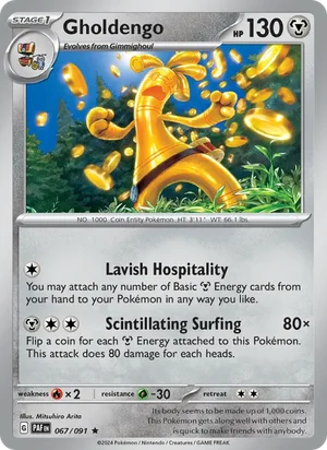 Gholdengo Paldean Fates Pokémon TCG Rare 067