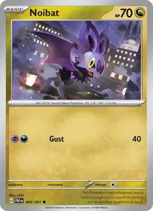 Noibat Paldean Fates Pokémon TCG Common 068