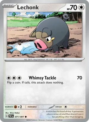 Lechonk Paldean Fates Pokémon TCG Common 071