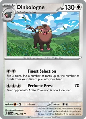 Oinkologne Paldean Fates Pokémon TCG Uncommon 072