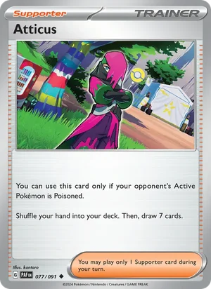 Atticus Paldean Fates Pokémon TCG Uncommon 077