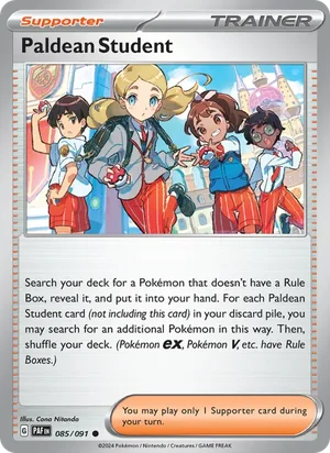 Paldean Student Paldean Fates Pokémon TCG Common 085