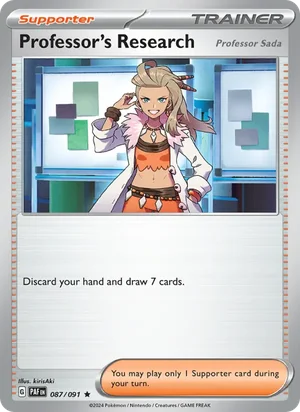 Professor's Research [Professor Sada] Paldean Fates Pokémon TCG Rare 087