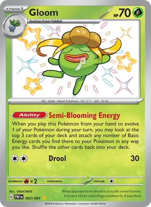 Gloom Paldean Fates Pokémon TCG Shiny Rare 093