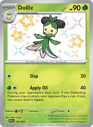 Dolliv Paldean Fates Pokémon TCG Shiny Rare 103