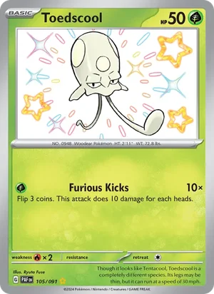 Toedscool Paldean Fates Pokémon TCG Shiny Rare 105