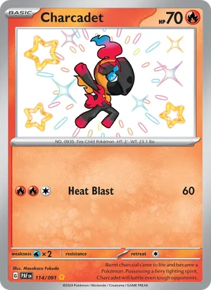 Charcadet Paldean Fates Pokémon TCG Shiny Rare 114
