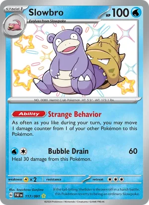 Slowbro Paldean Fates Pokémon TCG Shiny Rare 117