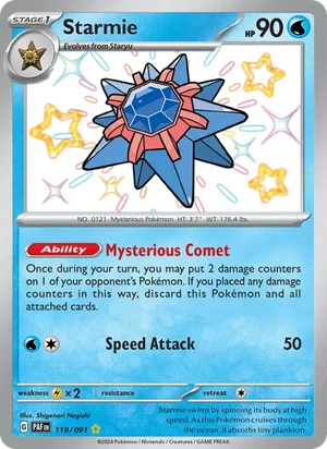 Starmie Paldean Fates Pokémon TCG Shiny Rare 119