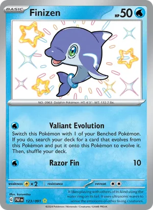 Finizen Paldean Fates Pokémon TCG Shiny Rare 123
