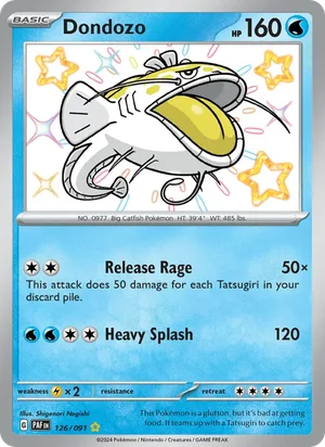 Dondozo Paldean Fates Pokémon TCG Shiny Rare 126