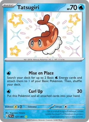 Tatsugiri Paldean Fates Pokémon TCG Shiny Rare 127