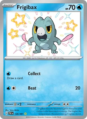 Frigibax Paldean Fates Pokémon TCG Shiny Rare 128