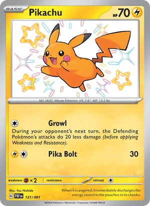 Pikachu Paldean Fates Pokémon TCG Shiny Rare 131