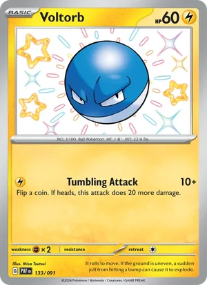 Voltorb Paldean Fates Pokémon TCG Shiny Rare 133