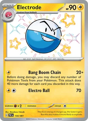 Electrode Paldean Fates Pokémon TCG Shiny Rare 134