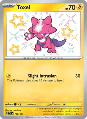 Toxel Paldean Fates Pokémon TCG Shiny Rare 140