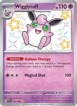 Wigglytuff Paldean Fates Pokémon TCG Shiny Rare 147