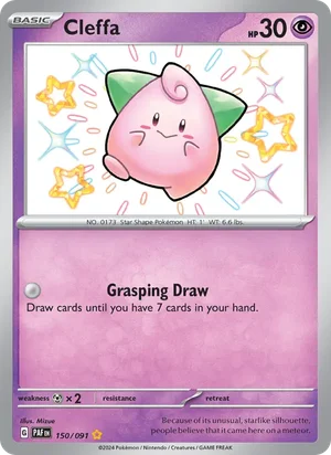 Cleffa Paldean Fates Pokémon TCG Shiny Rare 150