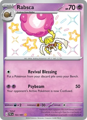 Rabsca Paldean Fates Pokémon TCG Shiny Rare 163