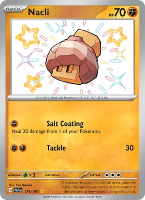 Nacli Paldean Fates Pokémon TCG Shiny Rare 176