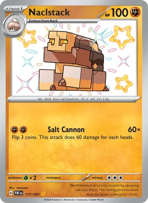 Naclstack Paldean Fates Pokémon TCG Shiny Rare 177