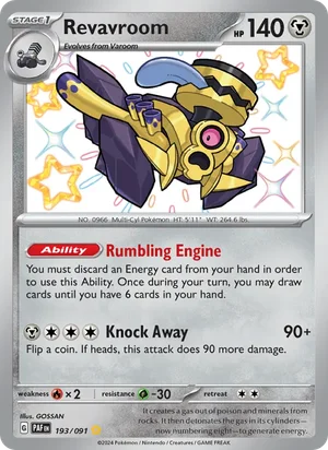 Revavroom Paldean Fates Pokémon TCG Shiny Rare 193