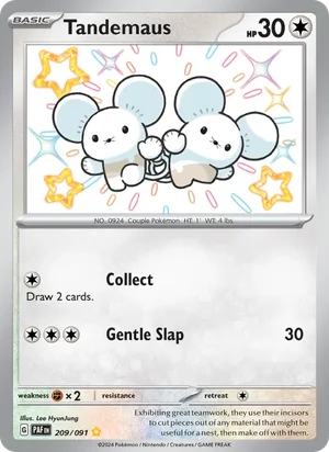 Tandemaus Paldean Fates Pokémon TCG Shiny Rare 209
