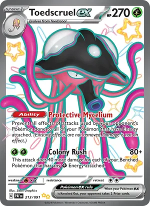 Toedscruel ex Paldean Fates Pokémon TCG Shiny Ultra Rare 213