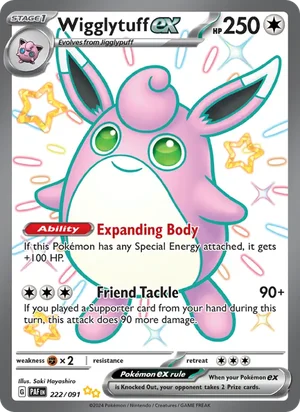 Wigglytuff ex Paldean Fates Pokémon TCG Shiny Ultra Rare 222