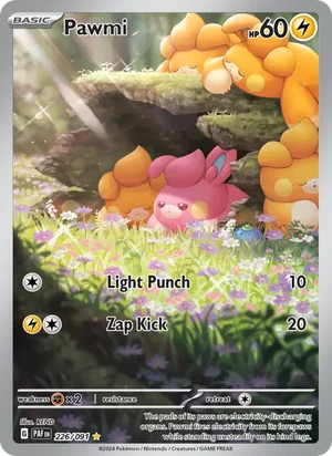 Pawmi Paldean Fates Pokémon TCG Illustration Rare 226