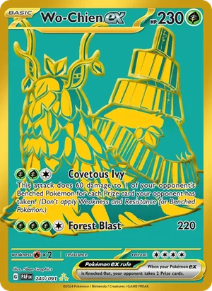 Wo-Chien ex Paldean Fates Pokémon TCG Hyper Rare 240