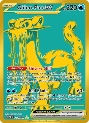 Chien-Pao ex Paldean Fates Pokémon TCG Hyper Rare 242