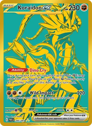 Koraidon ex Paldean Fates Pokémon TCG Hyper Rare 245